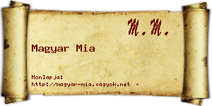 Magyar Mia névjegykártya