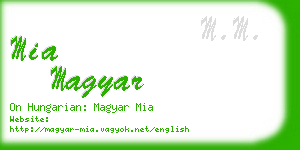 mia magyar business card